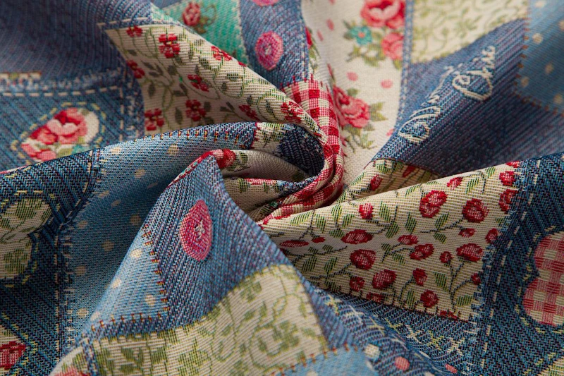 Upholstery fabric Patchwork, jacquard, width - 1,40 m.