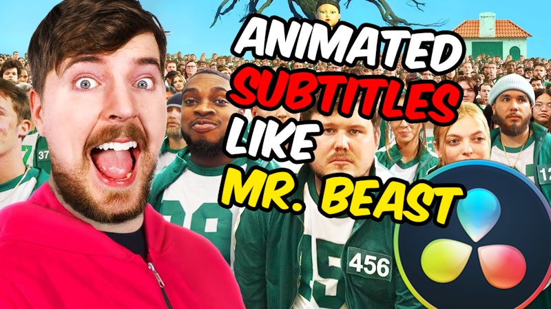 "Mr. Beast like" Animated Subtitles for DaVinci Resolve