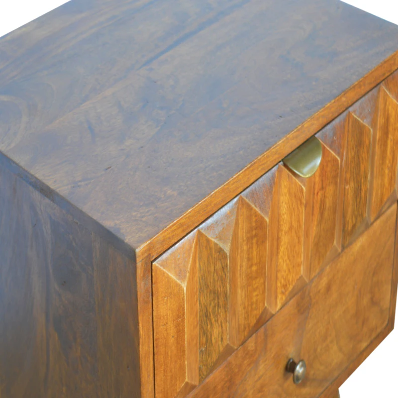 Prism Bedside Table, Chestnut