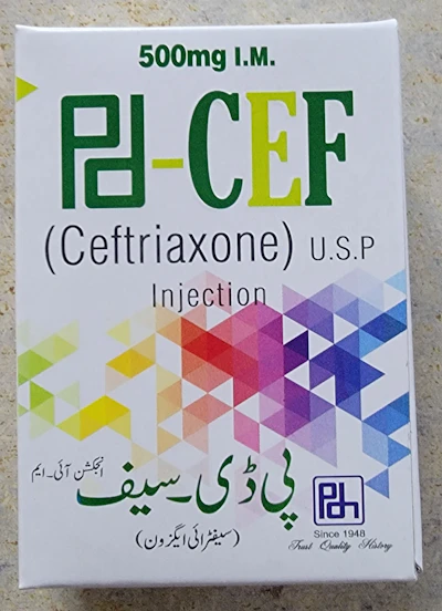 Pdcef 500mg inj (Ceftriaxone)