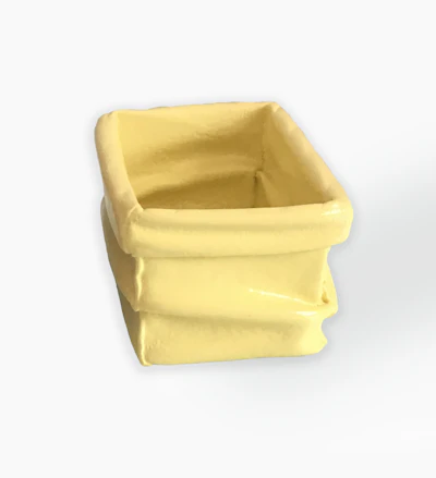 Pieces by Farah Small Squashed Box - Yellow
