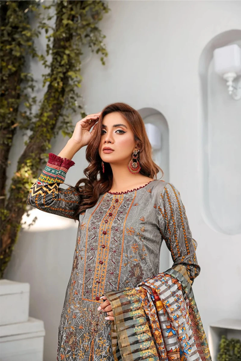 3 Pc Unstitched Viscose Suit