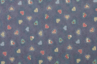 Upholstery fabric Jeans Heart Allover, jacquard, width - 1,40 m.