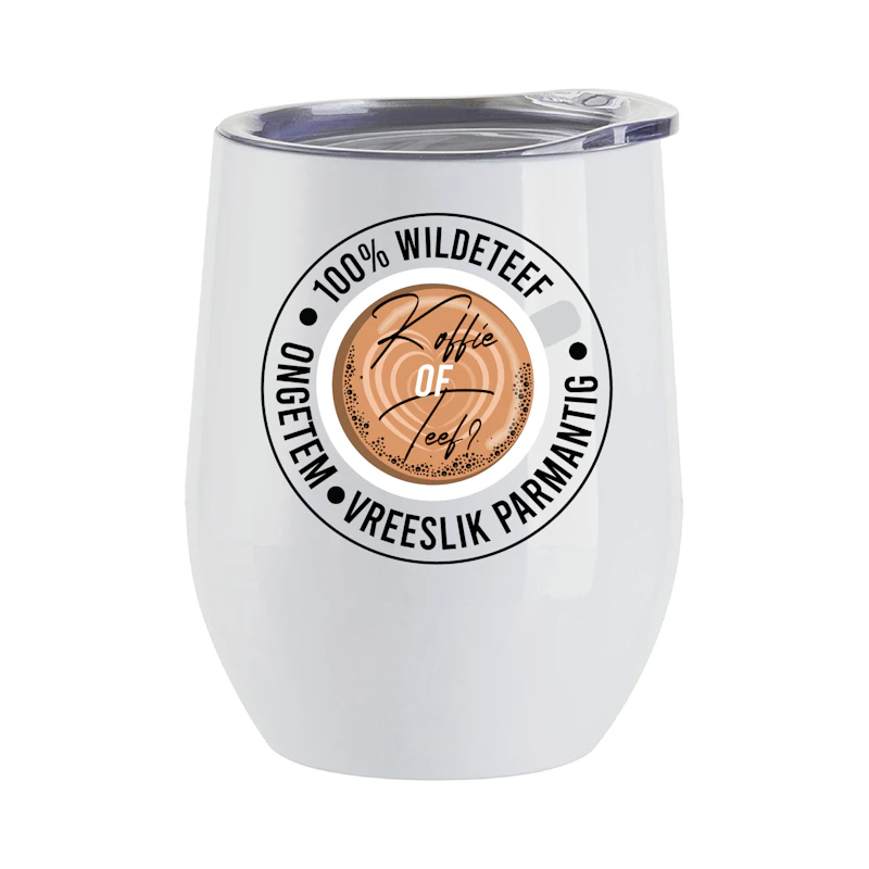 Wildeteef Koffie of Teef Wine Tumbler
