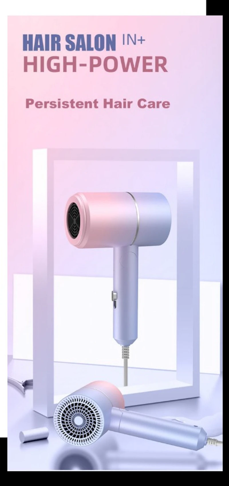 Mini Travel Hair Dryer 1200w 220-240 Voltage Heating Cooling Hairdryer Uk