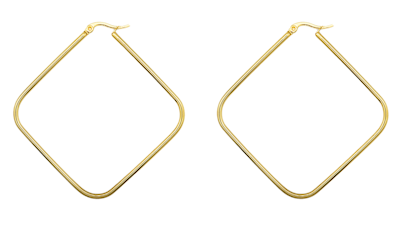 Square Hoops - Gold