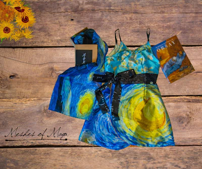 Vestido Reversible Almendro en Flor/ La Noche Estrellada Van Gogh 