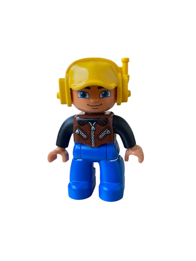 Pilot mit brauner Fliegerjacke