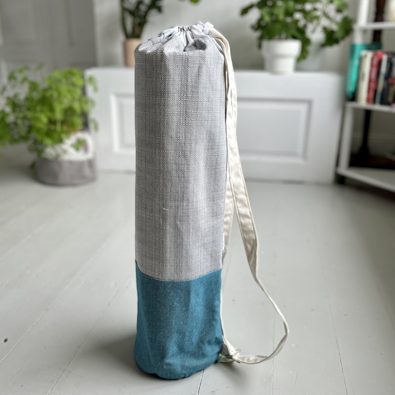 Teal & Grey Yoga Mat Bag