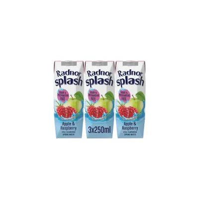 Radnor Splash Apple & Raspberry Still Spring Water Cartons 3x250