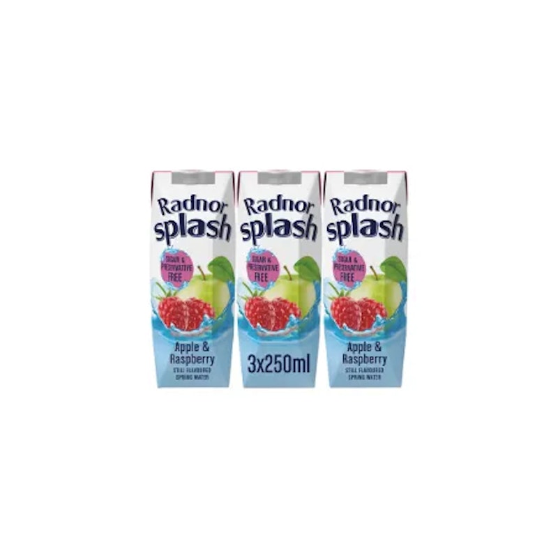 Radnor Splash Apple & Raspberry Still Spring Water Cartons 3x250