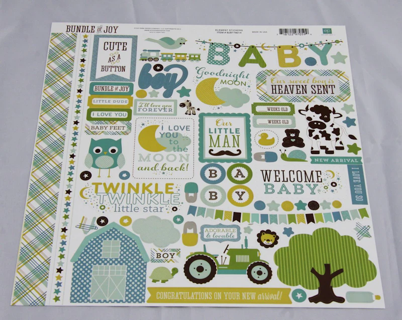 Echo Park Stickerbogen "Bundle of Joy", Baby Boy