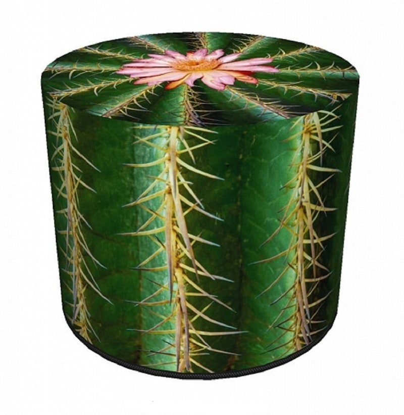 Sitzpouf Sitzhocker Motiv KAKTUS Hocker Fusshocker Pouf Filz-Pouf