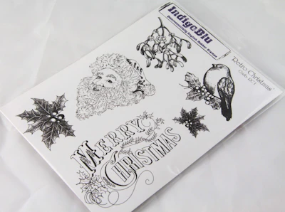 Indigo Blu A5 Stempelset "Retro Christmas"