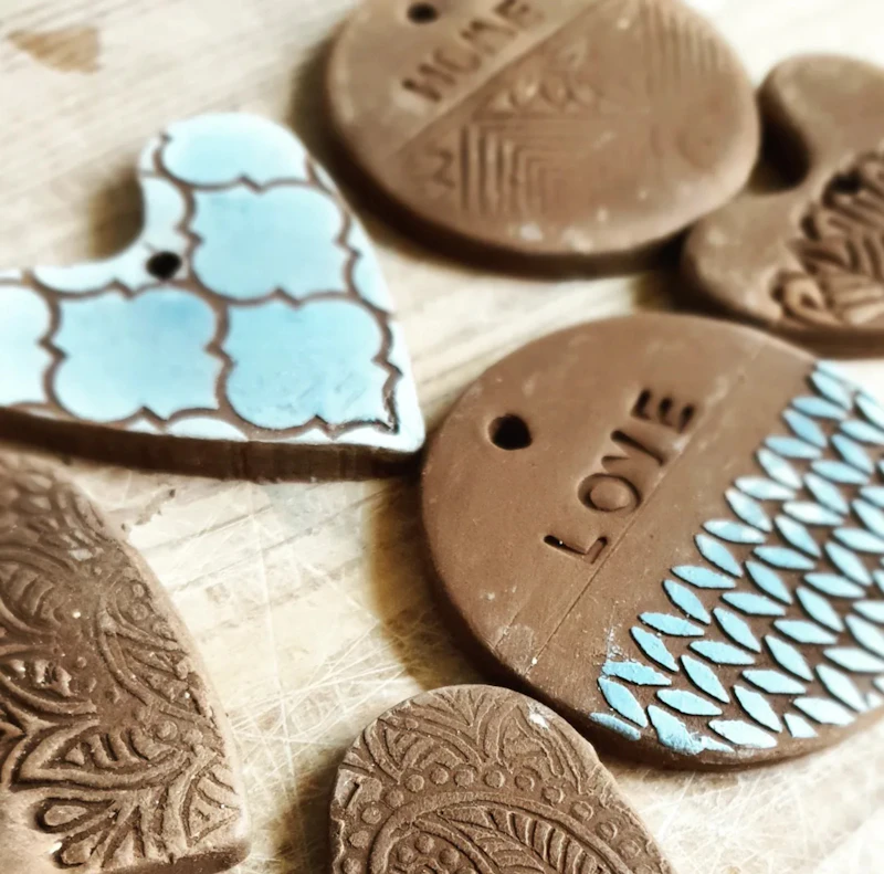  Tester Workshop - Patterned Essential Oil Diffuser, Aroma-stone. Includes 2ml essential oil blend!