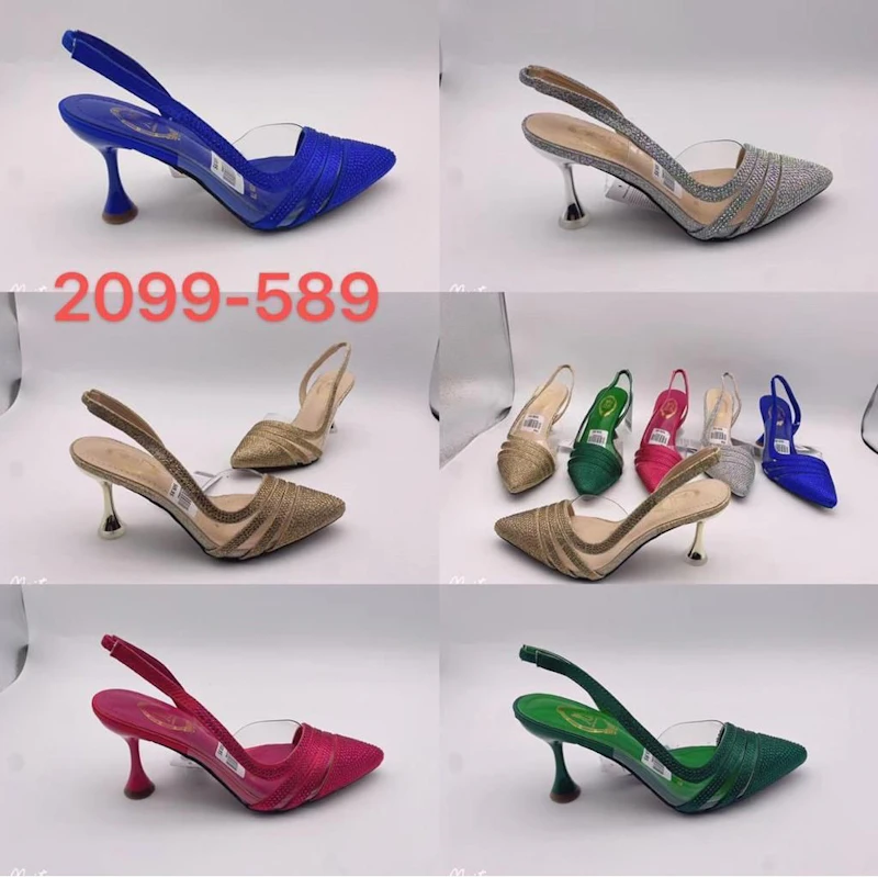 Strap plain shoe- Black, Gold, Wine - Size: 37-43