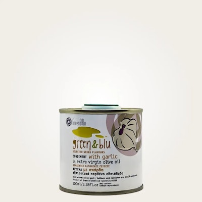 Green & Blu extra natives Olivenöl mit Knoblauch 100ml