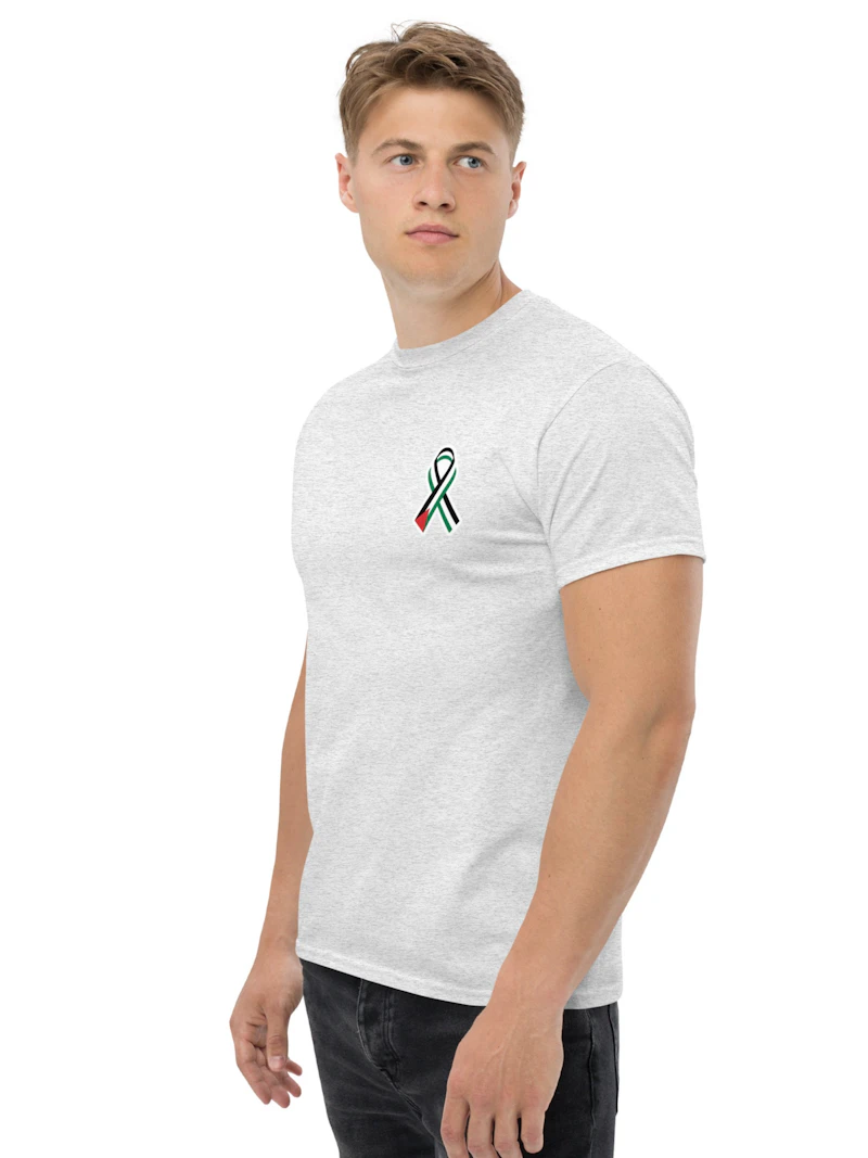 Palestinian flag ribbon black t shirt