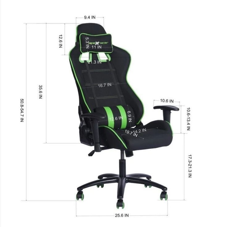 Ergonomic Gaming Chair With Pillow