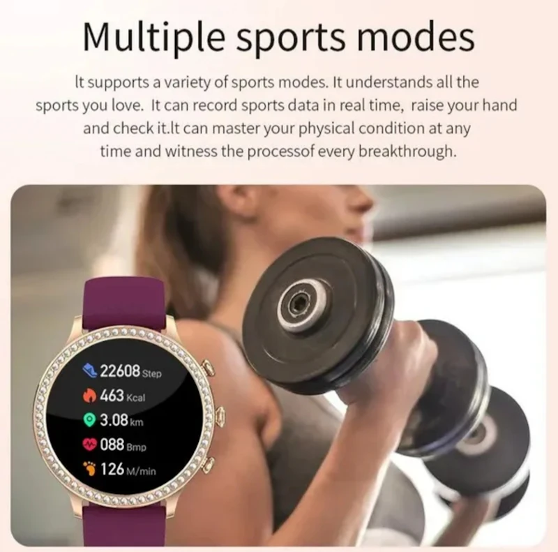 AMOLED smart watch bracelet for women