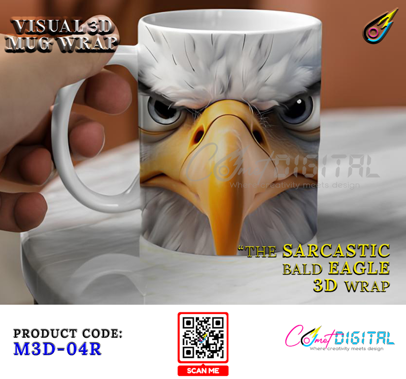 Sarcastic Bald Eagle 3D Mug Wrap