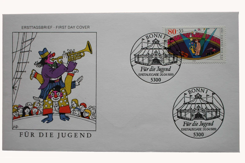 FDC Bund 1989, Jugend Zirkus, MiNr. 1411-14, Ersttagsbrief