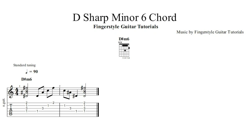 D Sharp Minor 6 Chord | TABS & Sheet Music