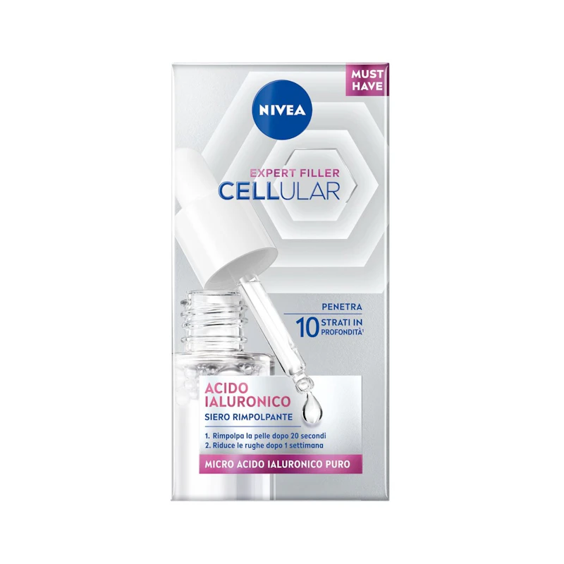 NIVEA Cellular Expert Filler Acido Ialuronico – Siero Rimpolpante Anti-Età