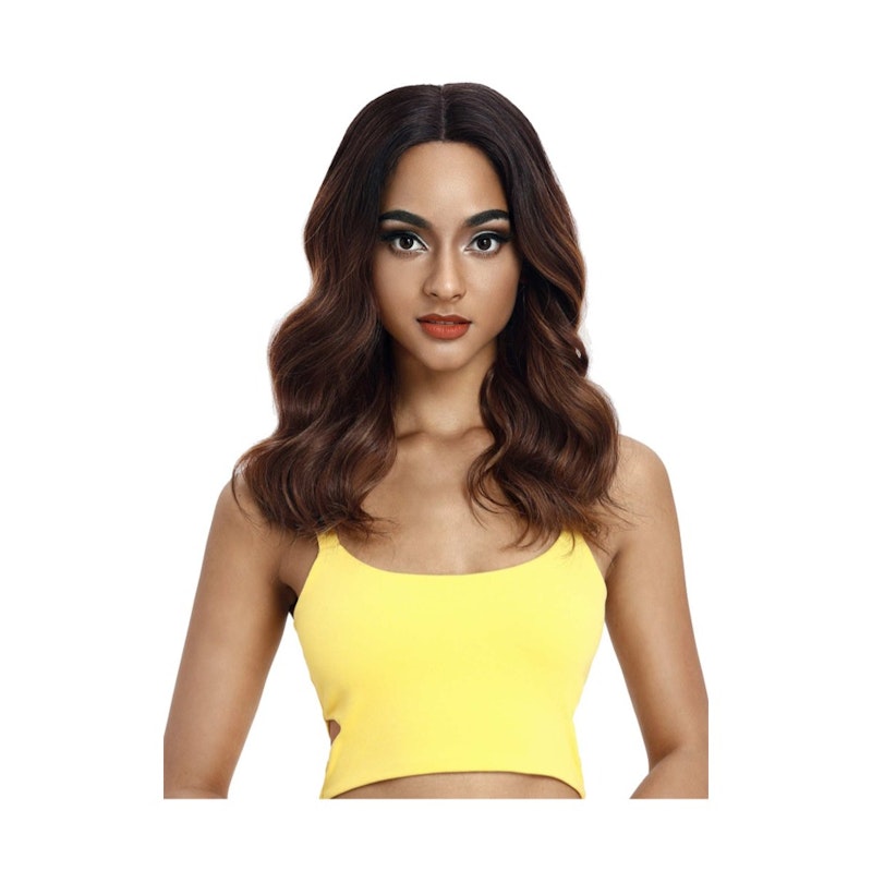 Noble 18 Inch Body Wave T Part Lace Middle Part Wig Synthetic Wig Ombre Color