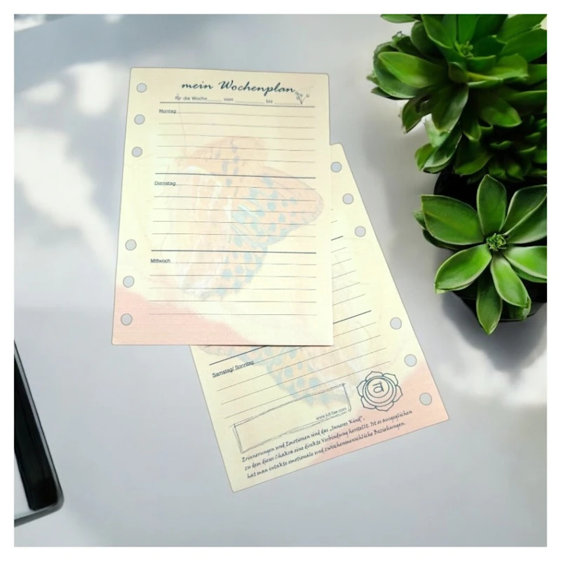 Planer/ Kalenderblätter Sakralchakra orange