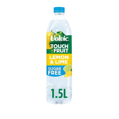 Volvic Touch of Fruit Sugar Free Lemon & Lime Natural Flavoured Water 1.5L