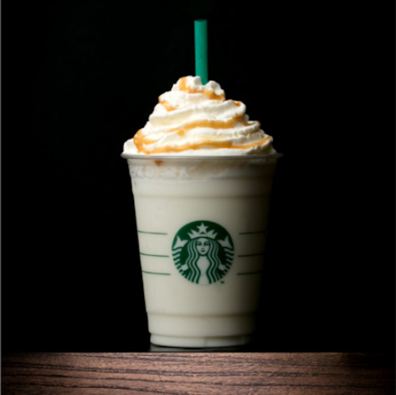 Icy caramel cream smoothie (Starbucks) 