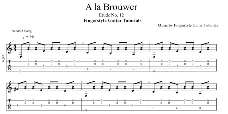 A La Brouwer | TABS & Sheet Music
