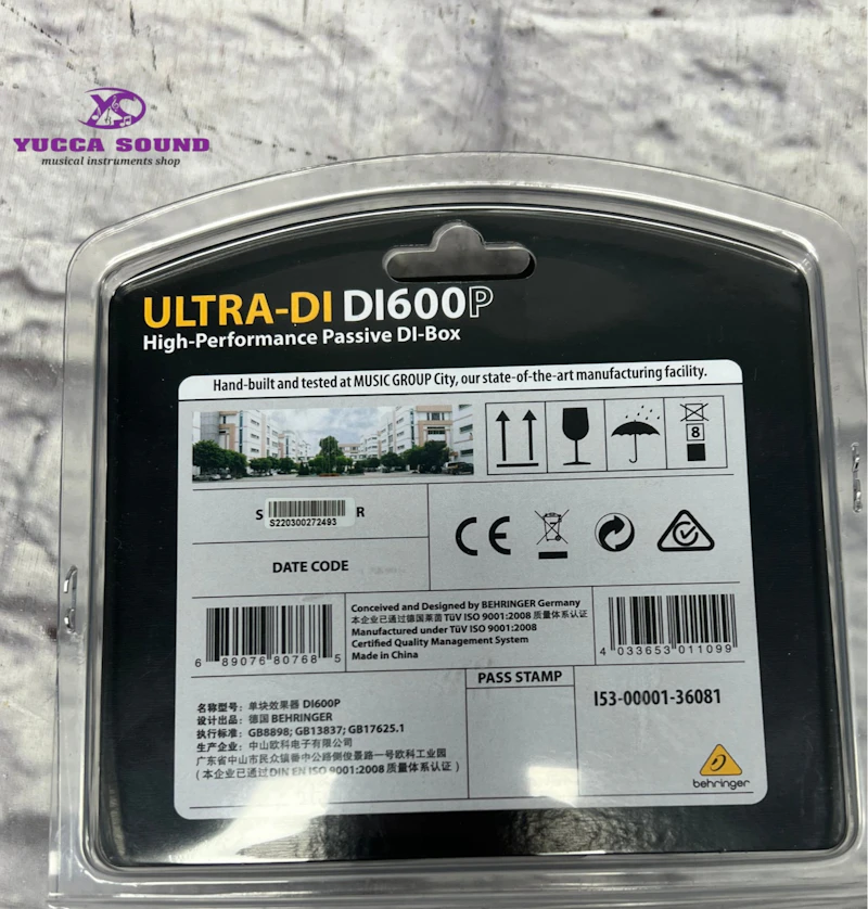 Behringer Ultra-DI DI600P Passiv DI-Box, LP Filter, IN: 2x 6.3mm-Klinke, OUT: XLR, Dämpfungsschalter