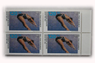 Robbert´s Briefmarken Deutschland MiNr. 1355 Sport 1988, V-Block postfrisch