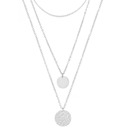 3-Piece Layering Necklace- Silver