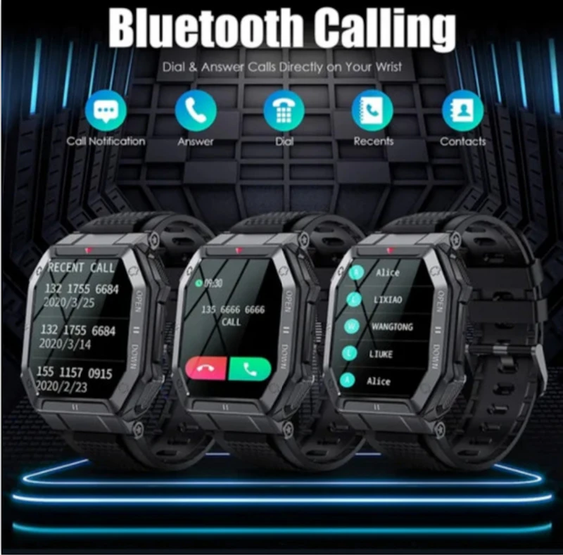 Bluetooth call fitness tracker sleep monitor smart watch