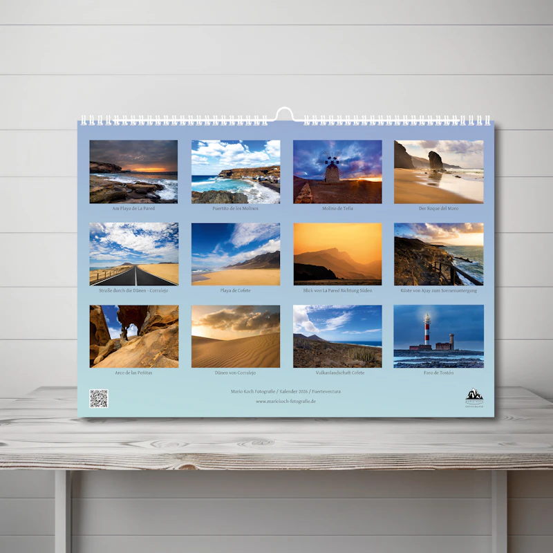 DIN A3 Wandkalender Fuerteventura 2026