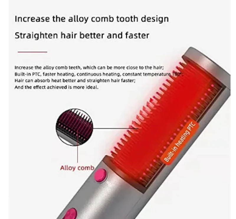 New Hot Air Hair Dryer Brush 3 In 1 Hair Blow Dryer Straightener Volumizer Negative Ion Styler Comb Kit For Wet Dry Hair