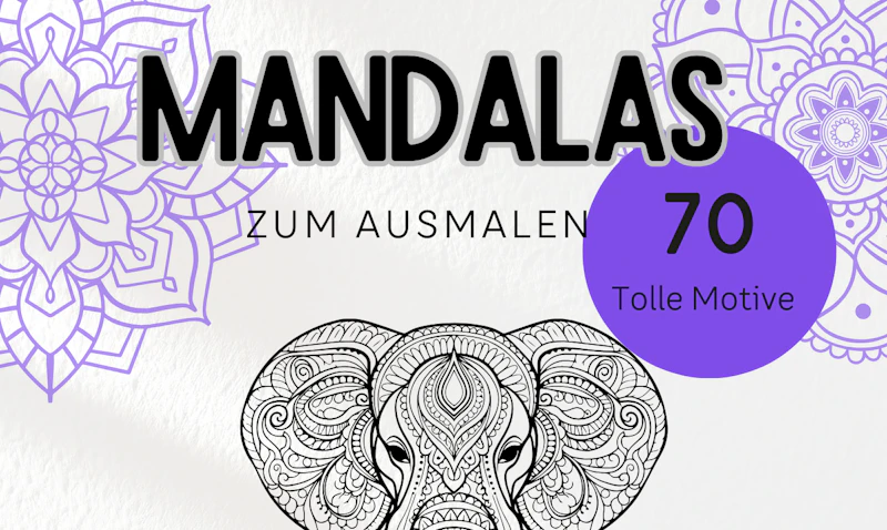 Mandalas zum Ausmalen - 70 tolle Motive auf weissem Hintergrund