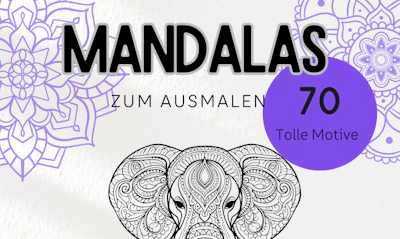 Mandalas zum Ausmalen - 70 tolle Motive auf weissem Hintergrund