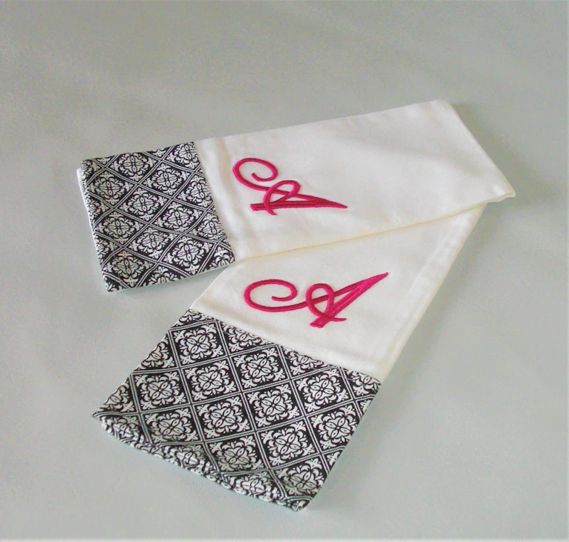Monogrammed  "A" Kitchen Towels (Set of 2)