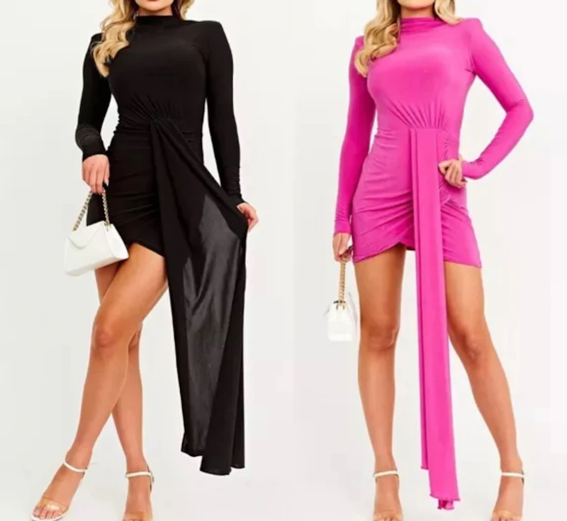 Slinky drape dress 