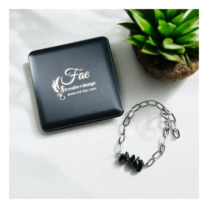 Armband "Ylena" mit Obsidian