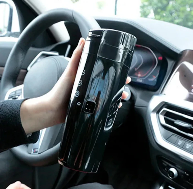 Smart heated kittle Touch screen car heated mug with temperature control
