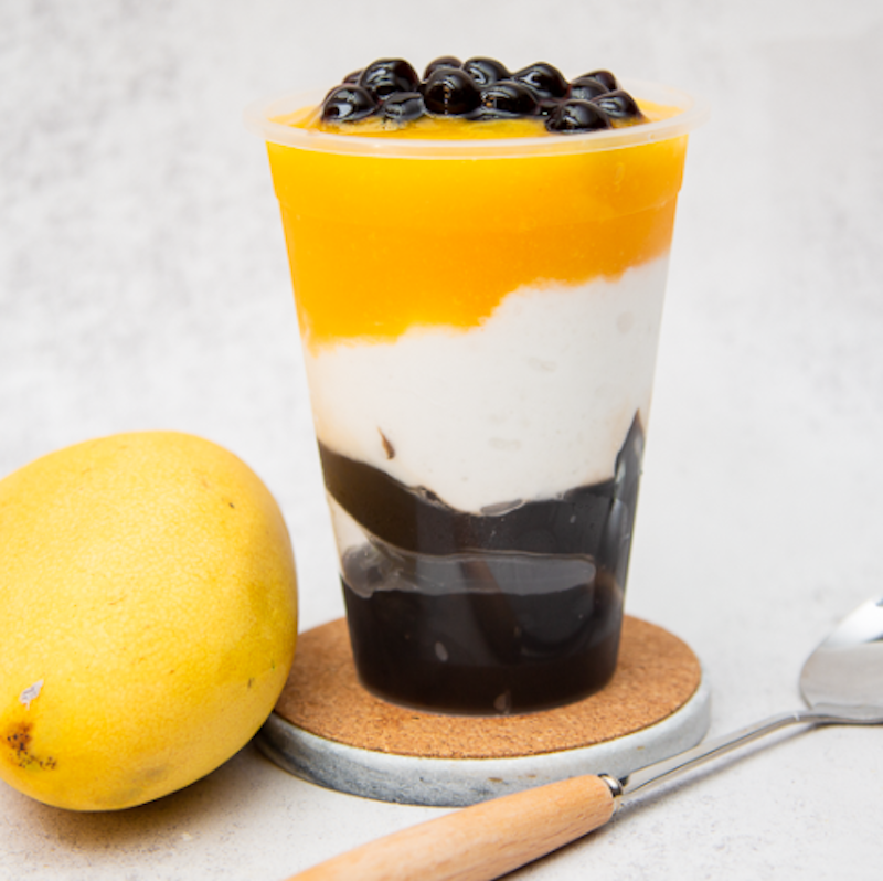 Coconut Mango with Grass Jelly (筷子基糖水舖)