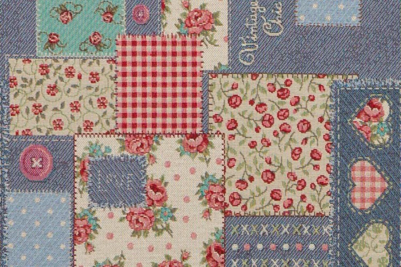 Upholstery fabric Patchwork, jacquard, width - 1,40 m.