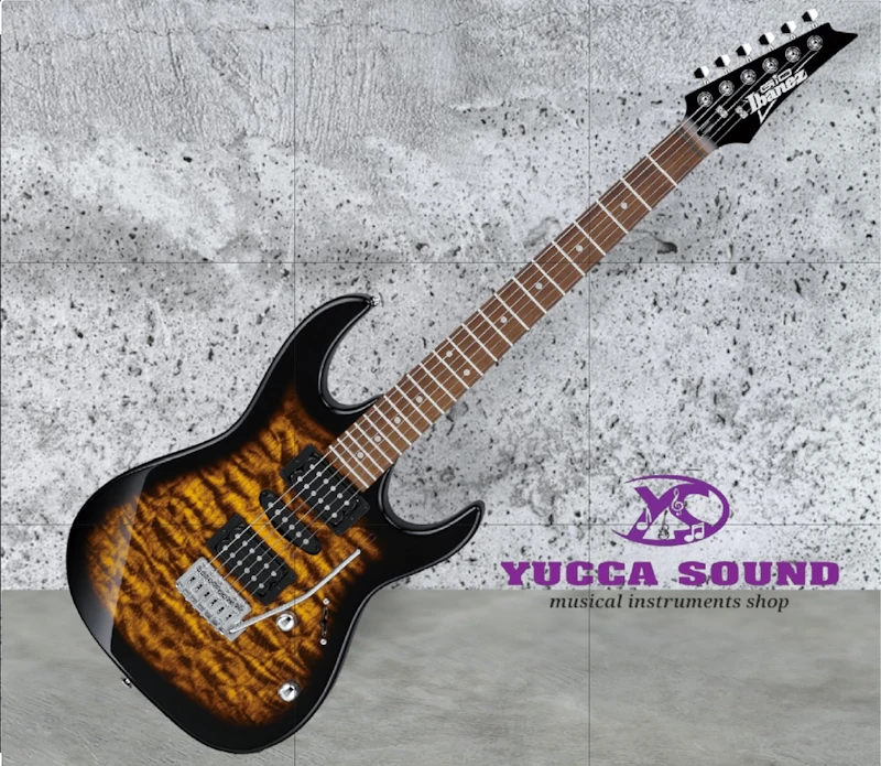 IBANEZ transparent blue burst 