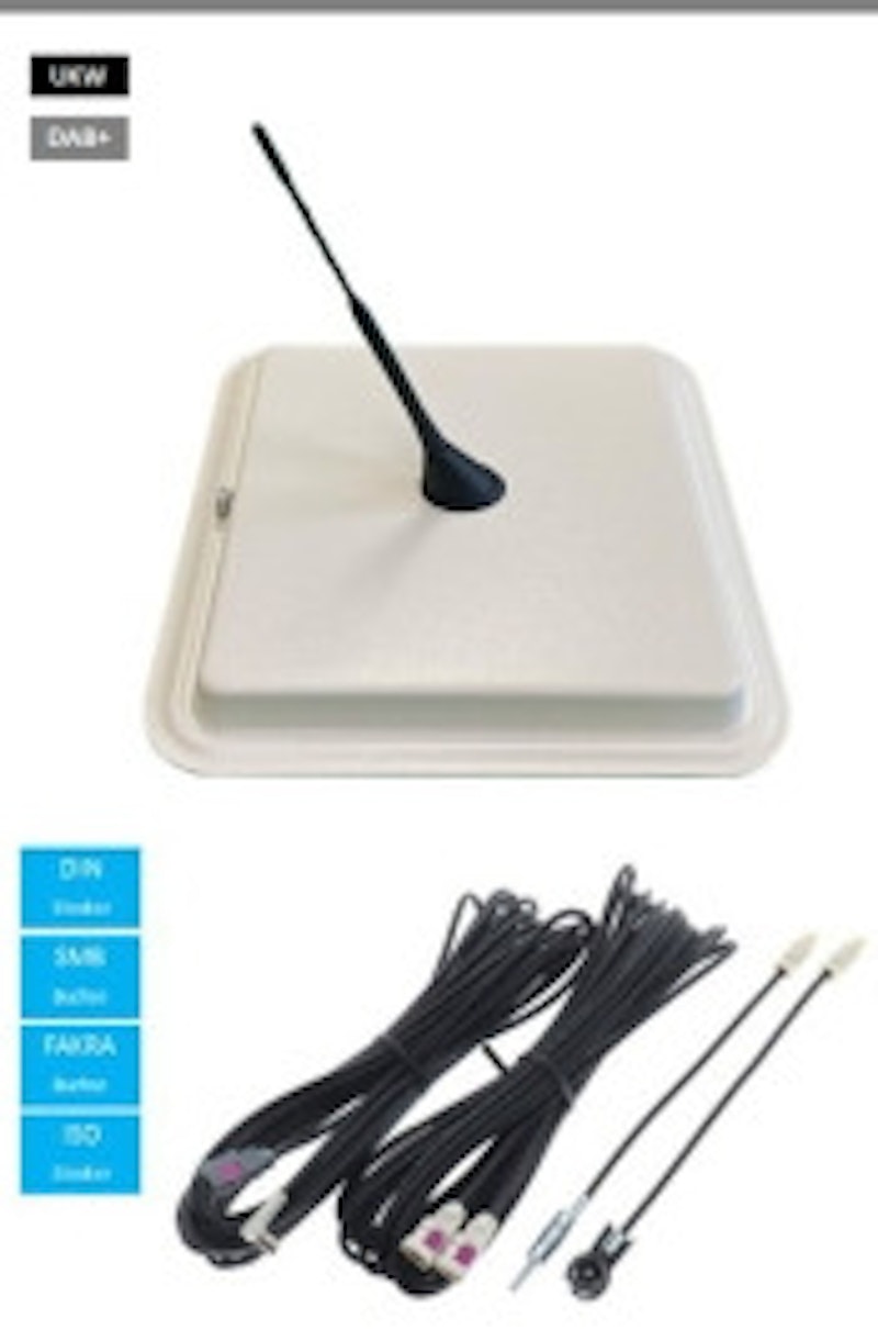 Antennenset A1H, UKW/DAB+; 7,5 m Kabel, FAKRA/DIN/ISO/SMB