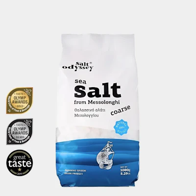 salt odyssey Grobes Gourmet Meersalz aus Messolonghi 1kg